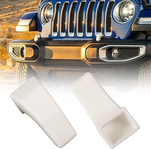 Miniatura 7 de DKMGHT Cubiertas de gancho de remolque de parachoques de fábrica para Jeep Wrangler JK JL Gladiator TJ, protector de gancho de remolque rojo Jeep
