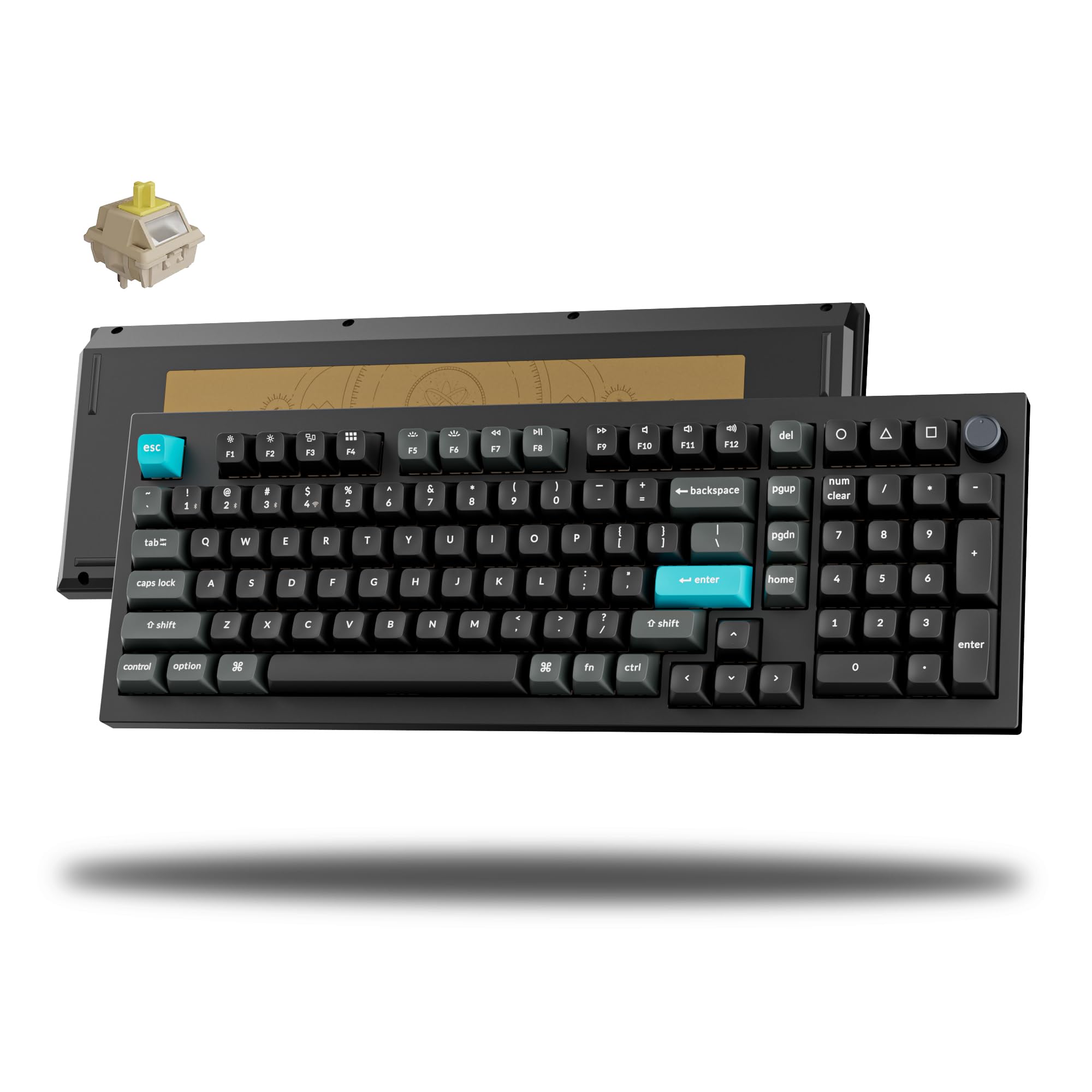 Keychron Q5 Ultra 8K Wireless Custom Mechanical Keyboard 2.4 GHz & Bluetooth 660Hr Battery Aluminum Body ZMK Launcher with Hot-swappable Banana Switches PBT Keycaps for Mac Windows Linux - Black