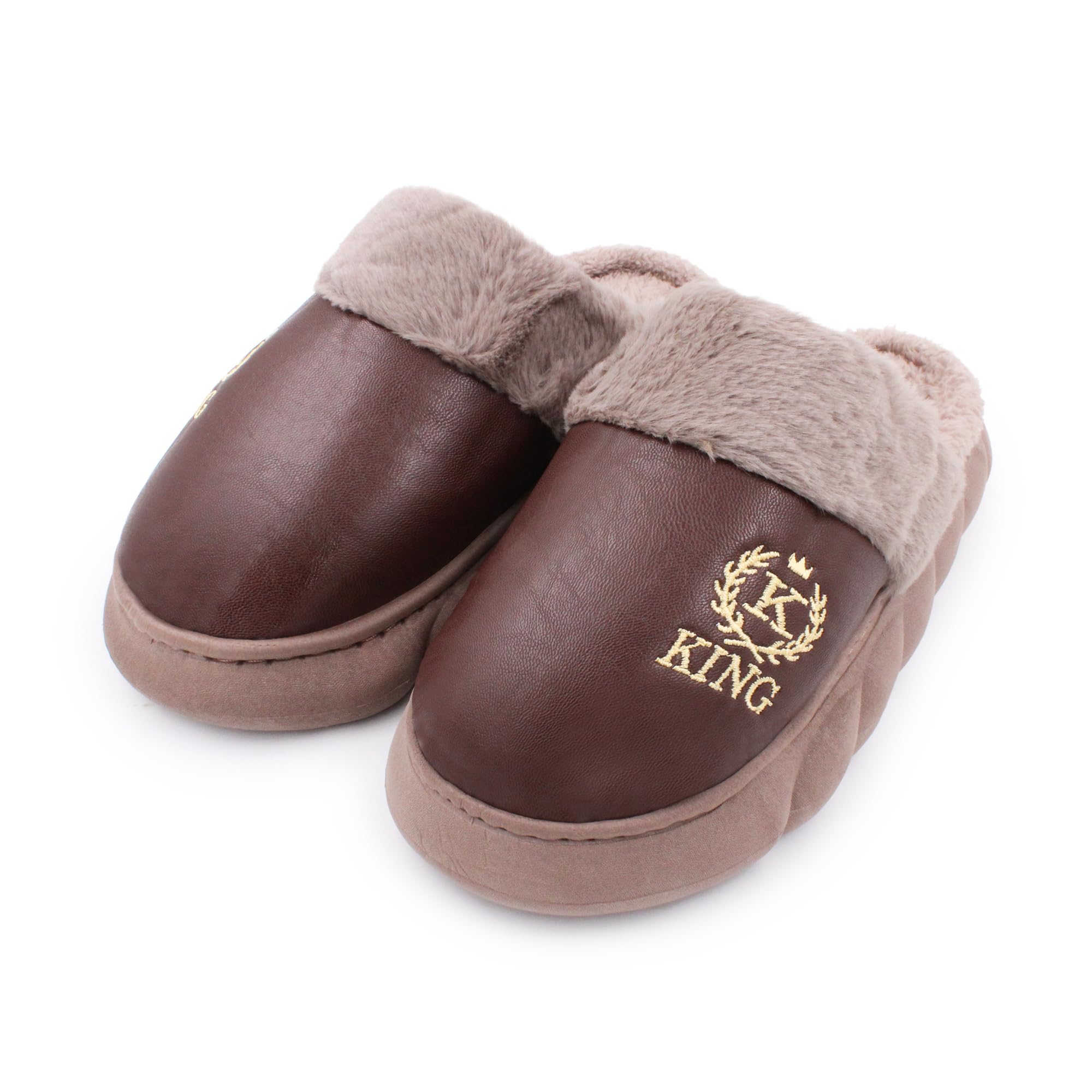 VRITRAZ Mens Winter Fur Slippers (Seal Brown, UK-8) (B0CNRPX2L3) Amazon Price History, Amazon Price Tracker