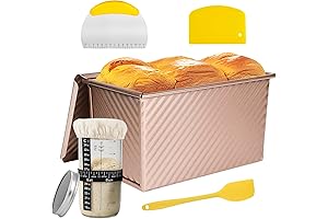 Sourdough Sandwich Loaf Pans with Bonus Starter Jar and Lid
