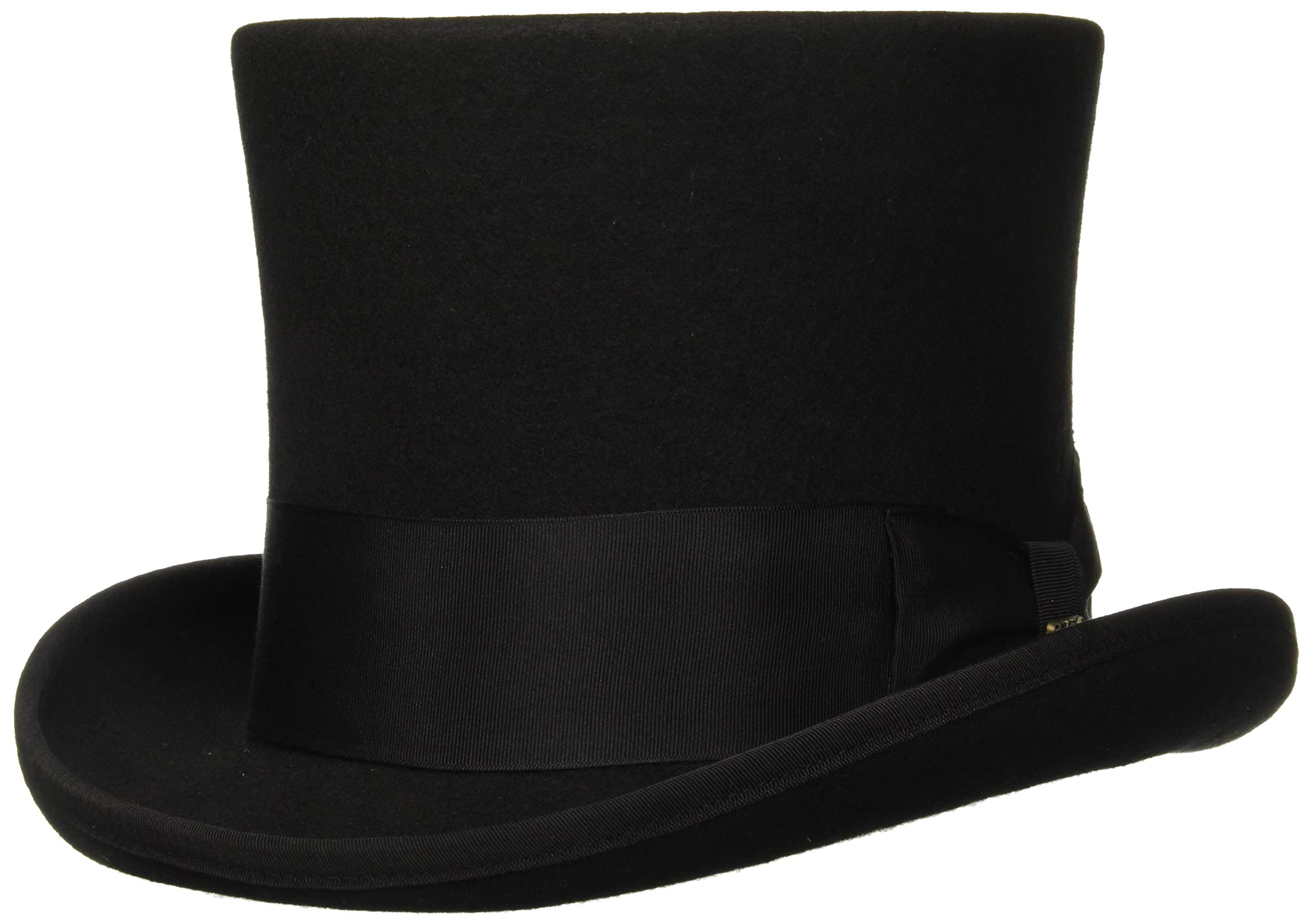 SCALAMen's Wool Felt Top Hat, Black, varies
