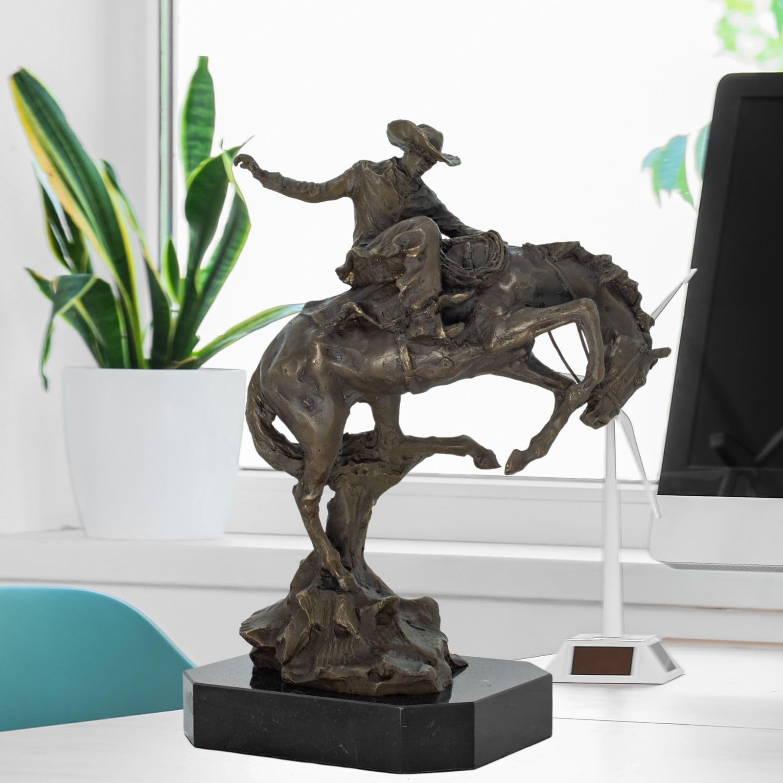 Amazon.com: Bronco Buster Style Bronze Sculpture – Inspired by