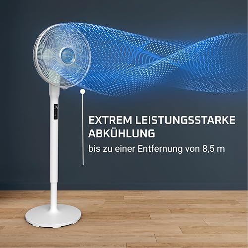 Rowenta Turbo Silence Extreme+ Foot Fan with 16 Speeds and 3 Auto Modes, Quiet Fan with Effitech Technology, 120 Degree Oscillation, Adjustable Height, VU5890 - 2