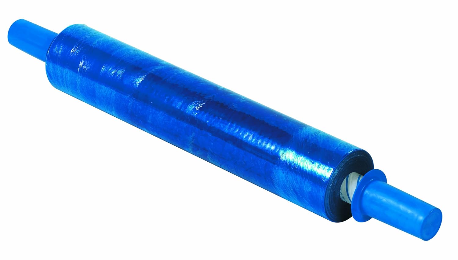 Goodwrappers Aviditi 20 x 1000' Goodwrappers Blue Stretch Film, 80 Gauge, Built in Disposable Handles for Maximum Tension Control, for Moving and Shipping, 4 Rolls