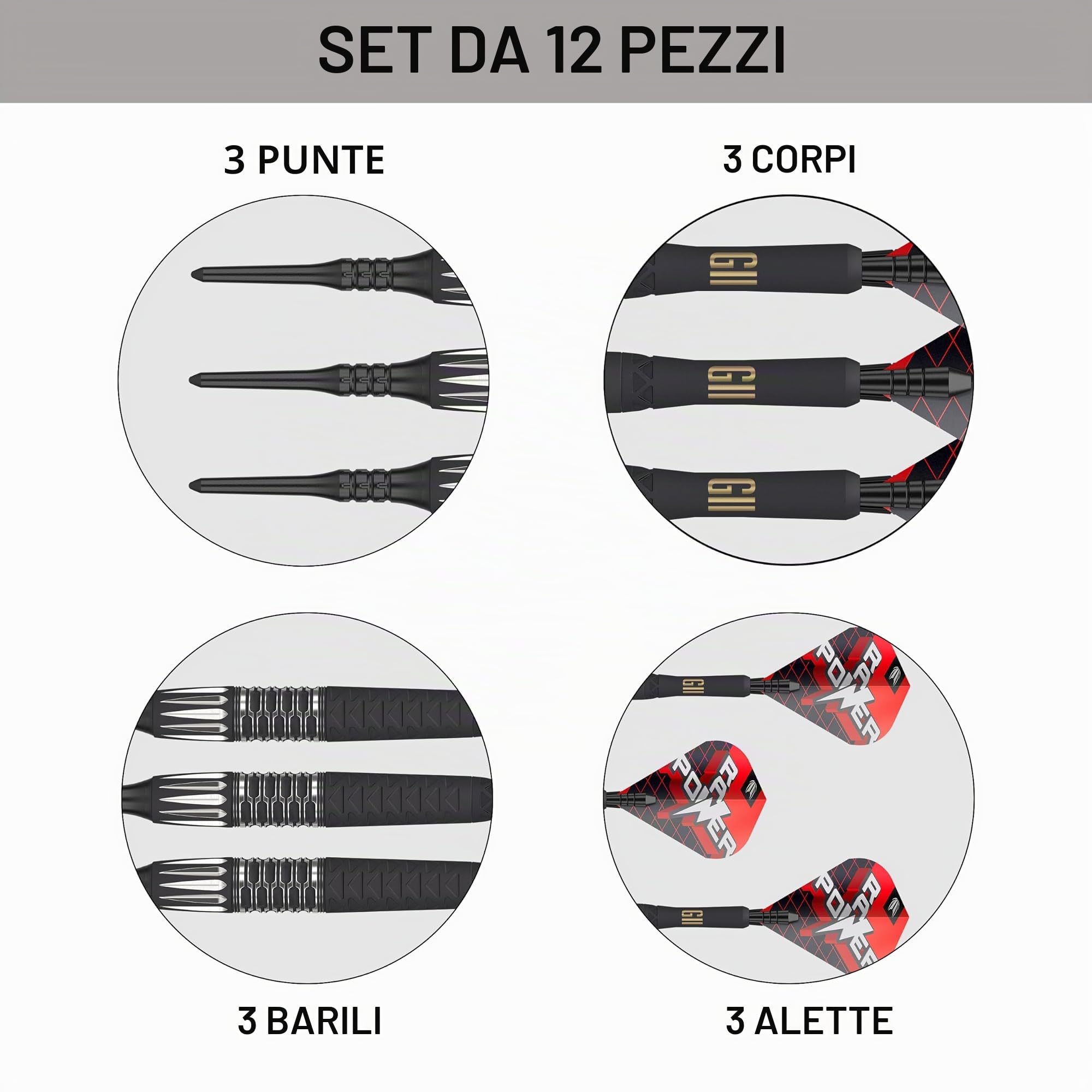 Target Darts Phil Taylor Gen 11 Power 9-Five Soft Tip Darts, 95% Tungsten Raw Power G11 | Freccette Phil Taylor Generation 11, Set di Freccette in Edizione per Giocatori con Punte Pixel