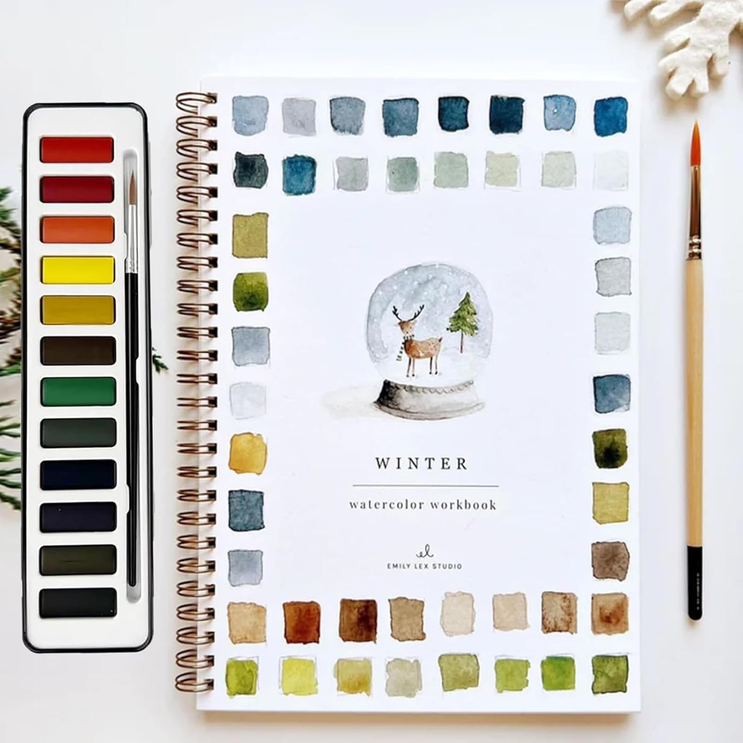 Watercolor Workbook, Beginner-Friendly Guide with 12/24 Colors ...