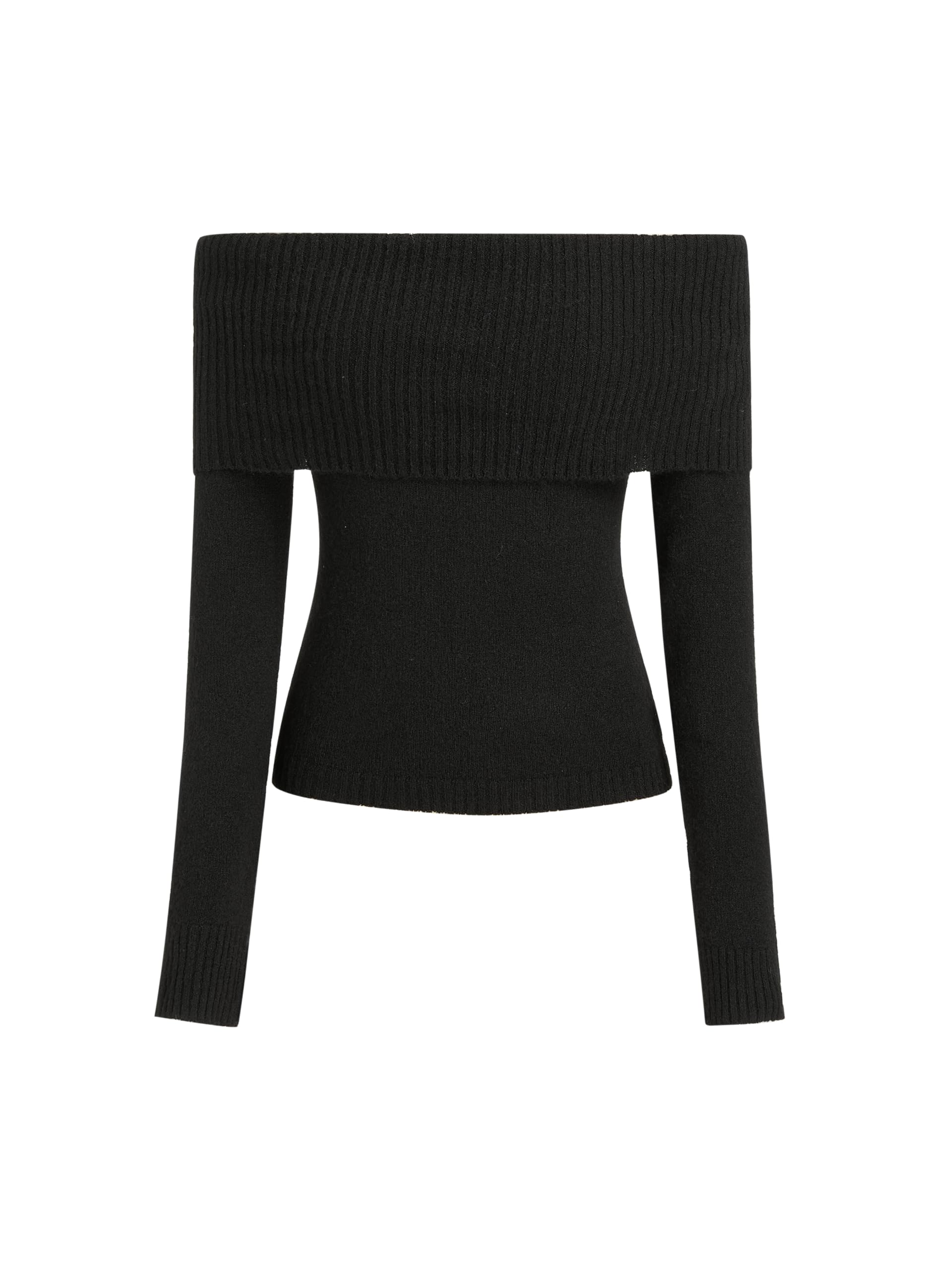 CIDER Womens Off Shoulder Knitted Long Sleeve Tops Fall Pullover Sweater