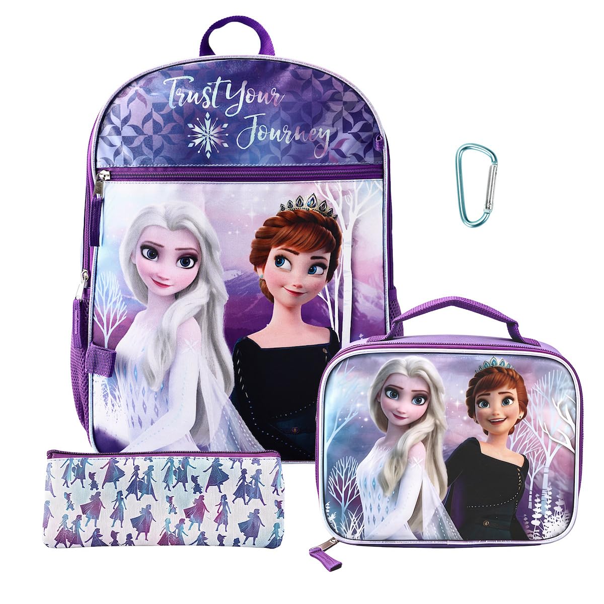 BIOWORLD Womens Frozen 4-Piece Backpack Set (Little Kid/Big Kid), White, One size