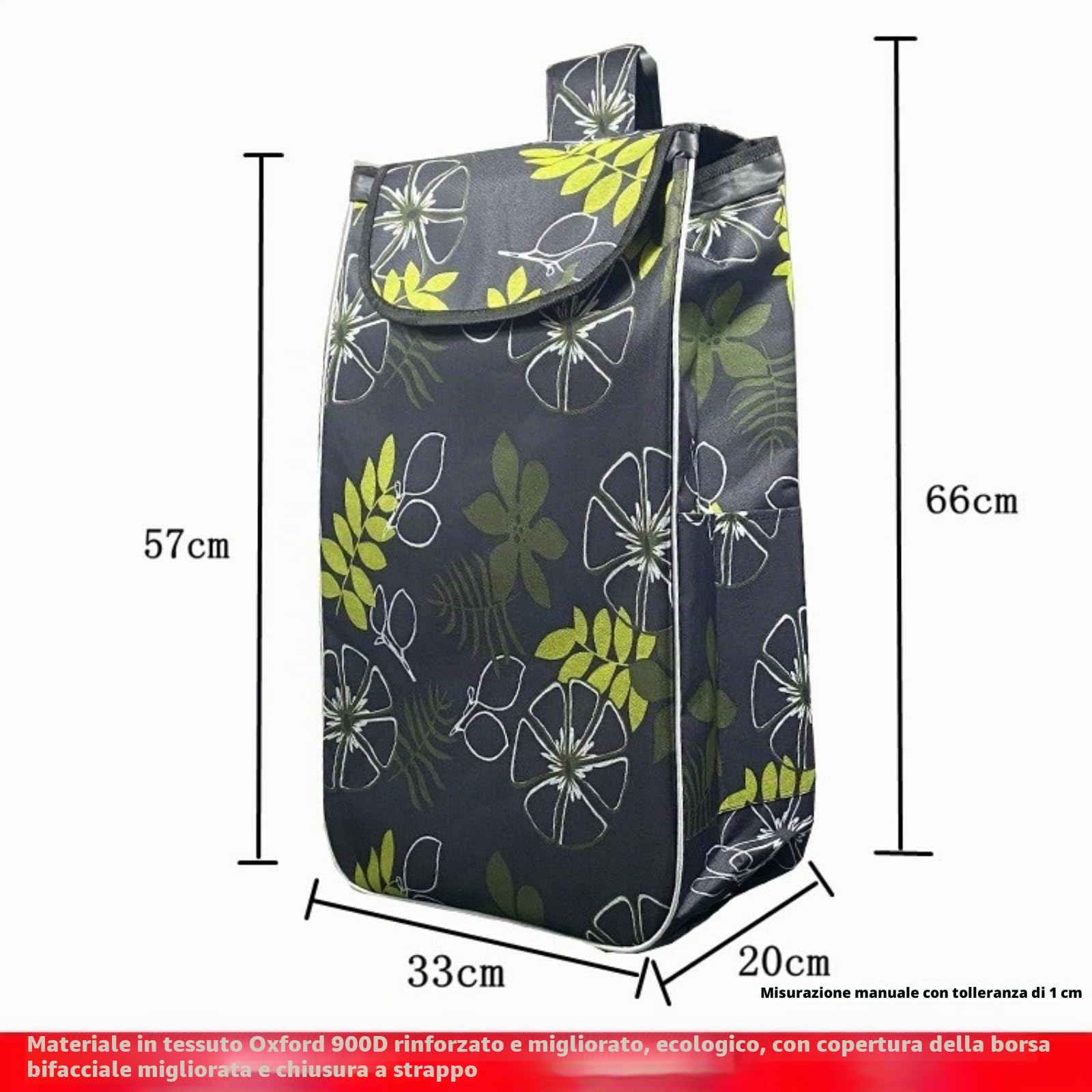 Carrello di ricambio per carrello della spesa, borsa della spesa in tessuto Oxford, portatile, impermeabile, accessori di facile stoccaggio
