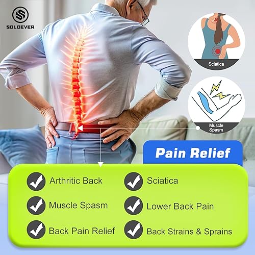 Miniatura 2 de Tirantes de espalda de cobre para dolor de espalda baja, cinturón de soporte lumbar transpirable con correa de compresión, soporte lumbar inferior