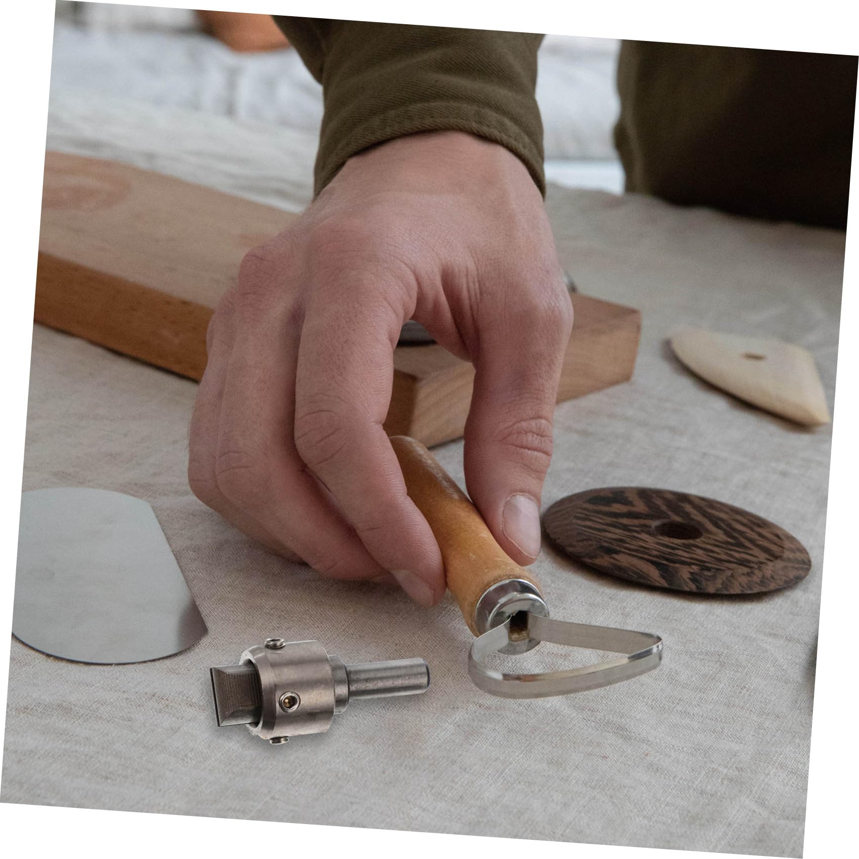 NOLITOY Punte da Trapano ad Anello in Acciaio per Legno Duro, Kit Utensili Fresatrice per Lavorazione Legno, Creatore Anelli di Precisione per Sculture e Artigianato, Set Professionale