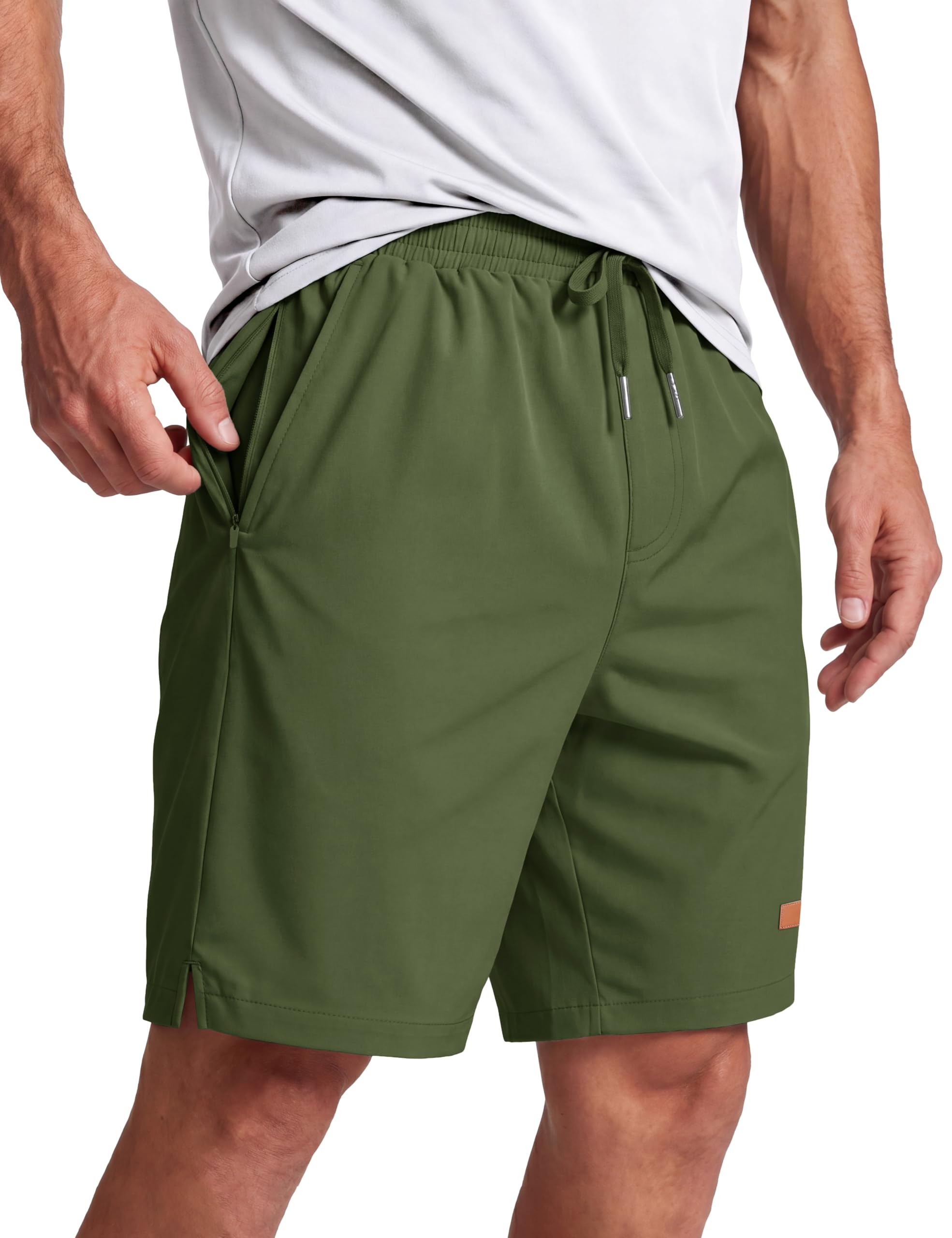 TACVASEN Kurze Hosen Herren Leichte Sommer Shorts Schnelltrocknend Bermuda Shorts Herren mit Reißverschlusstaschen