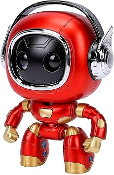 AI Robot Kids Companion, Interactive Desk Pet Bot Red
