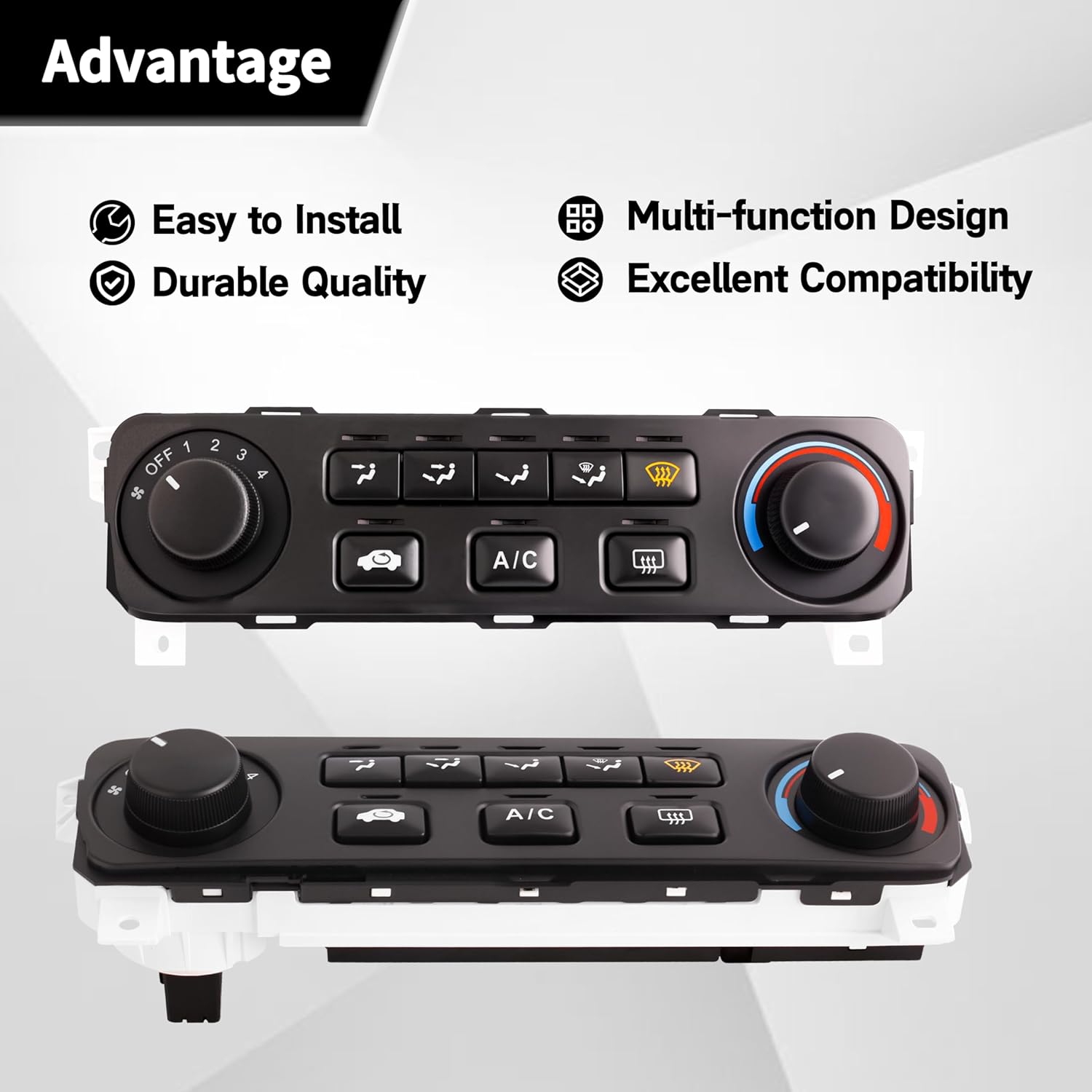 HAVC Heater Control Module Panel Compatible with Honda Accord 1999-2002 Compatible with Honda Odyssey 1999-2004 Replaces 79600-S84-A01ZA 79600-S84-A21ZA 79600-S0X-A01ZA (2001-2002 Accord)