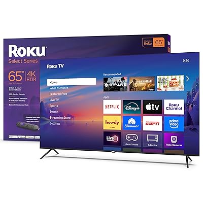 Roku Smart TV 2025 – 50-Inch Select Series, 4K HDR TV – RokuTV with Enhanced Voice Remote – Flat Screen LED Television with Wi-Fi for Streaming Live Local News, Sports, Family Entertainment