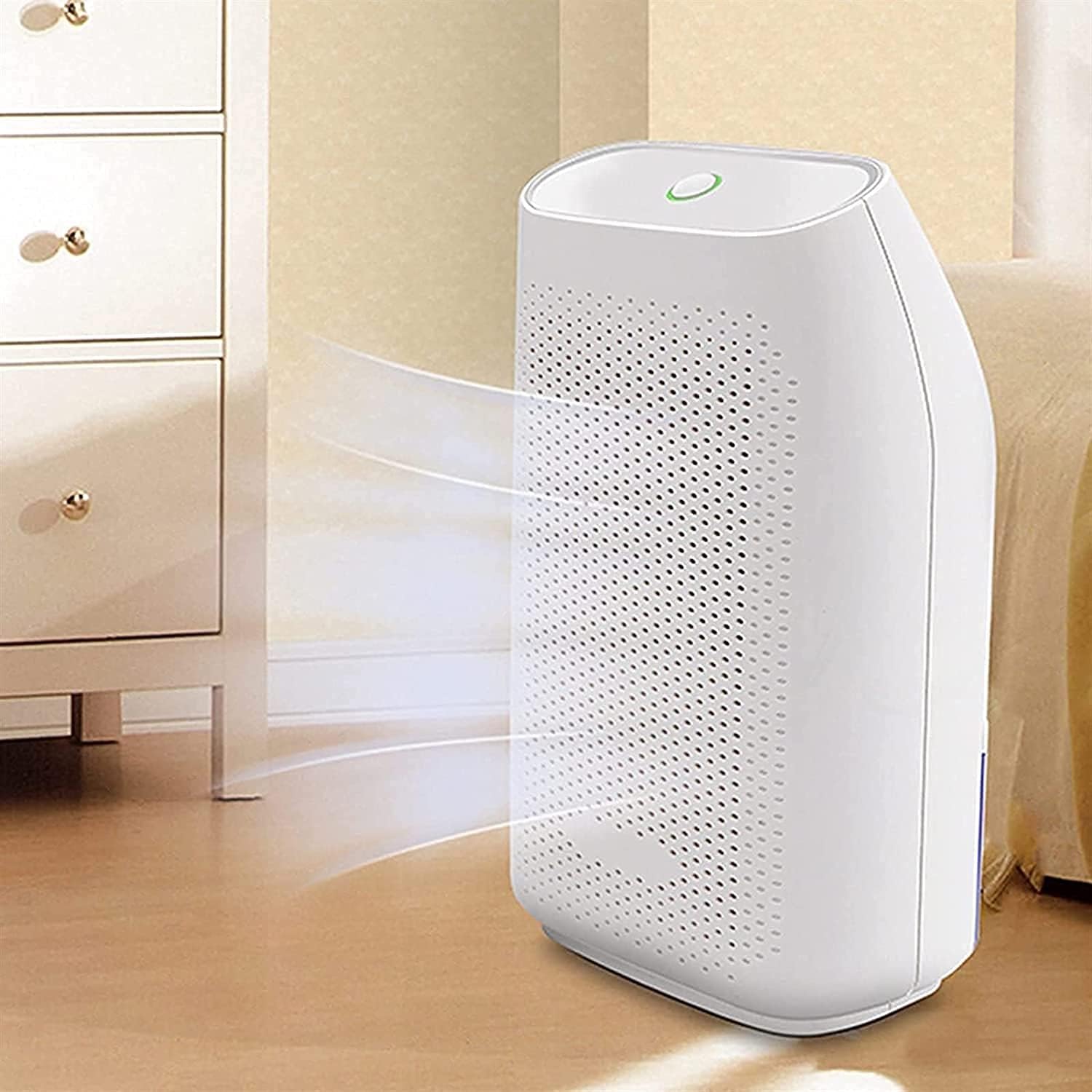700ml/23oz Dehumidifier for Home Electric Small Air Dehumidifier for 480 Sq Ft Dehumidification for Bathroom Walk-in Closet Rv Basement Bedroom and Gun Safe (White)