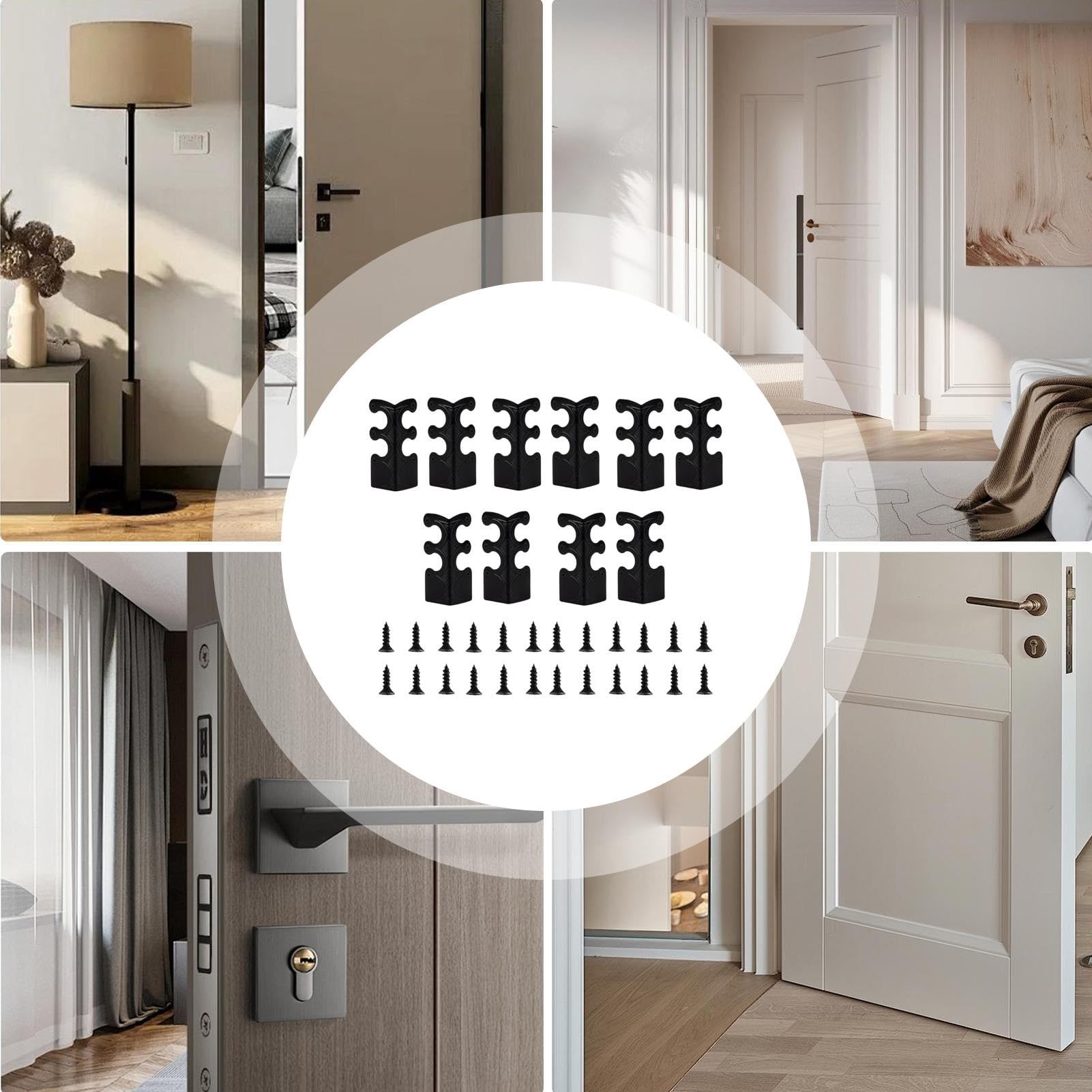 Paquete de 60 Protectores Esquinas Metal for zócalos Muebles