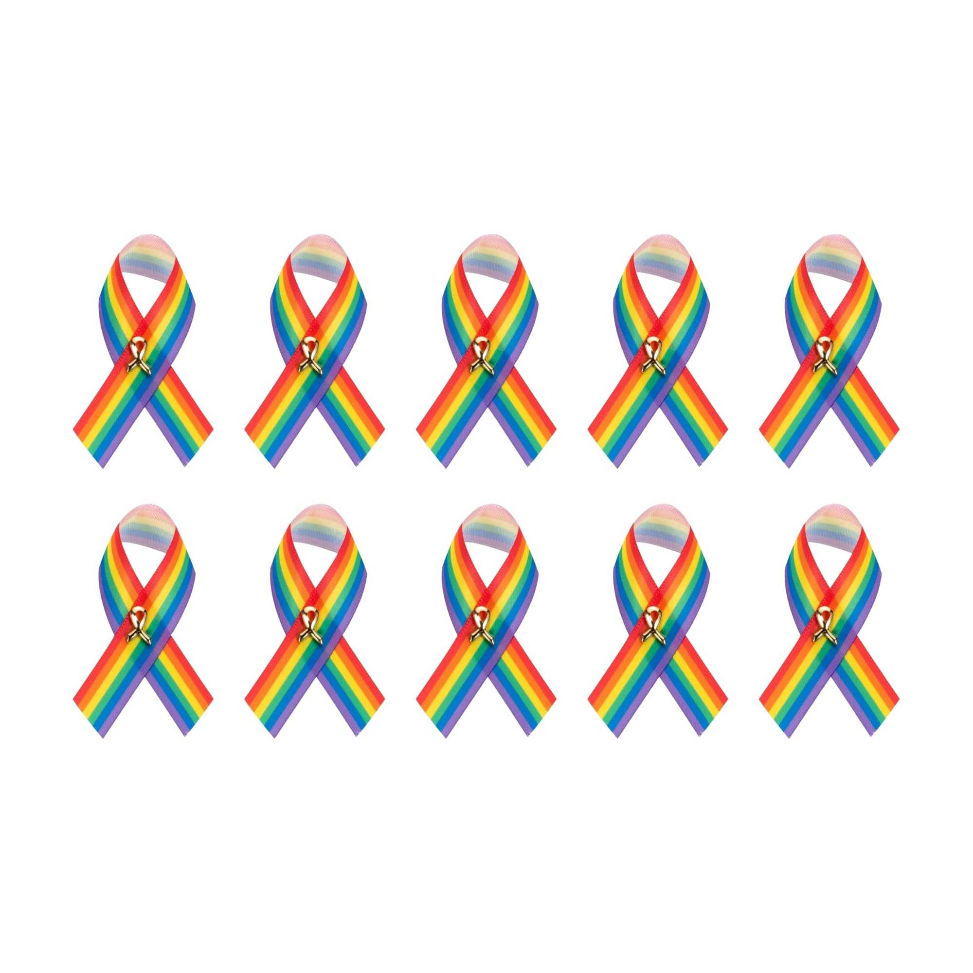 1/2/5/10/25/50/100pcs Satin Awareness Ribbon Pins (Pick your color), for Cancer &amp; Disease Awareness, Bulk Quantities for Fundraising, Events, Gift Giving