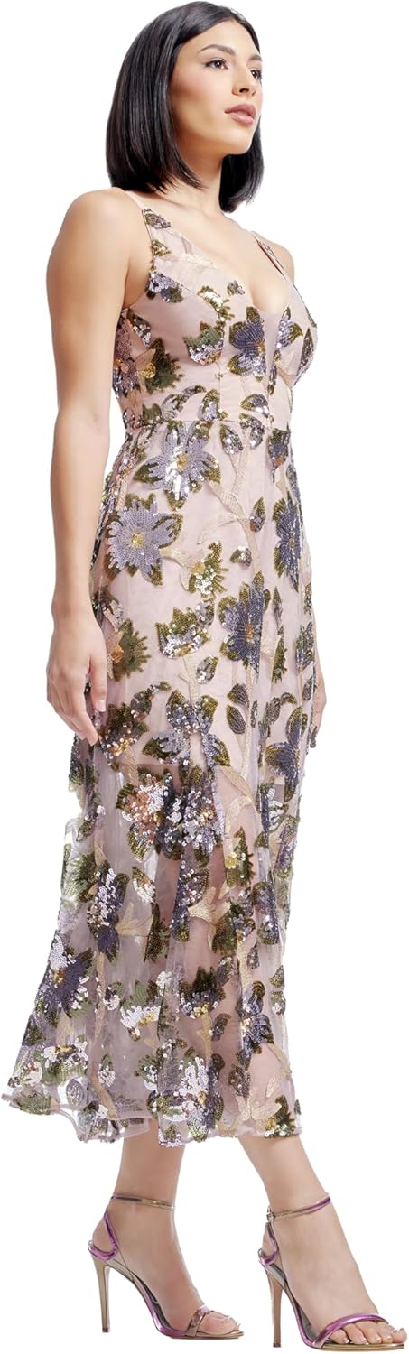 Dress The Population Womens Sierra Fit and Flare Midi Dress - Image 3