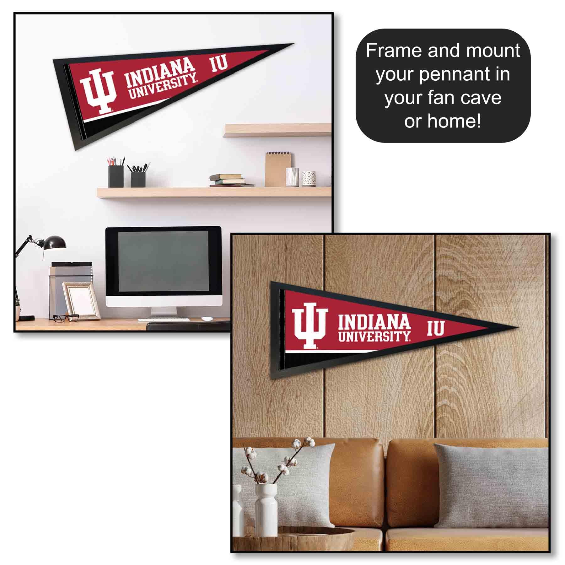 Indiana Hoosiers Wool Felt Pennant - 9x24 Inch Team Banner