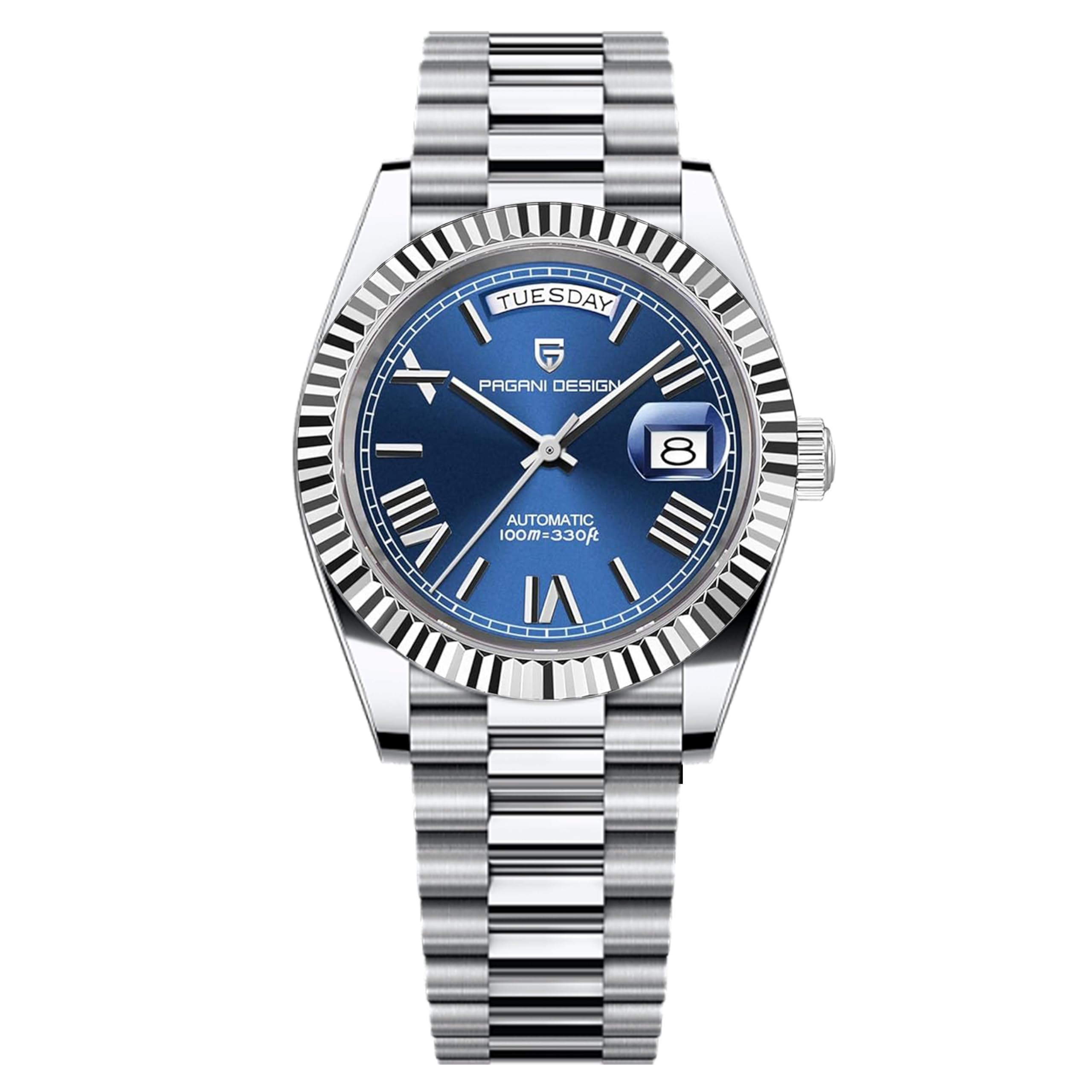 Pagani Design DD40 PD1783 Watches for Men, NH36A Japanese Automatic Movement, Day/Date Calendar, Stainless Steel Bracelet, Sapphire Crystal, Luxury Men's Automatic Watch.