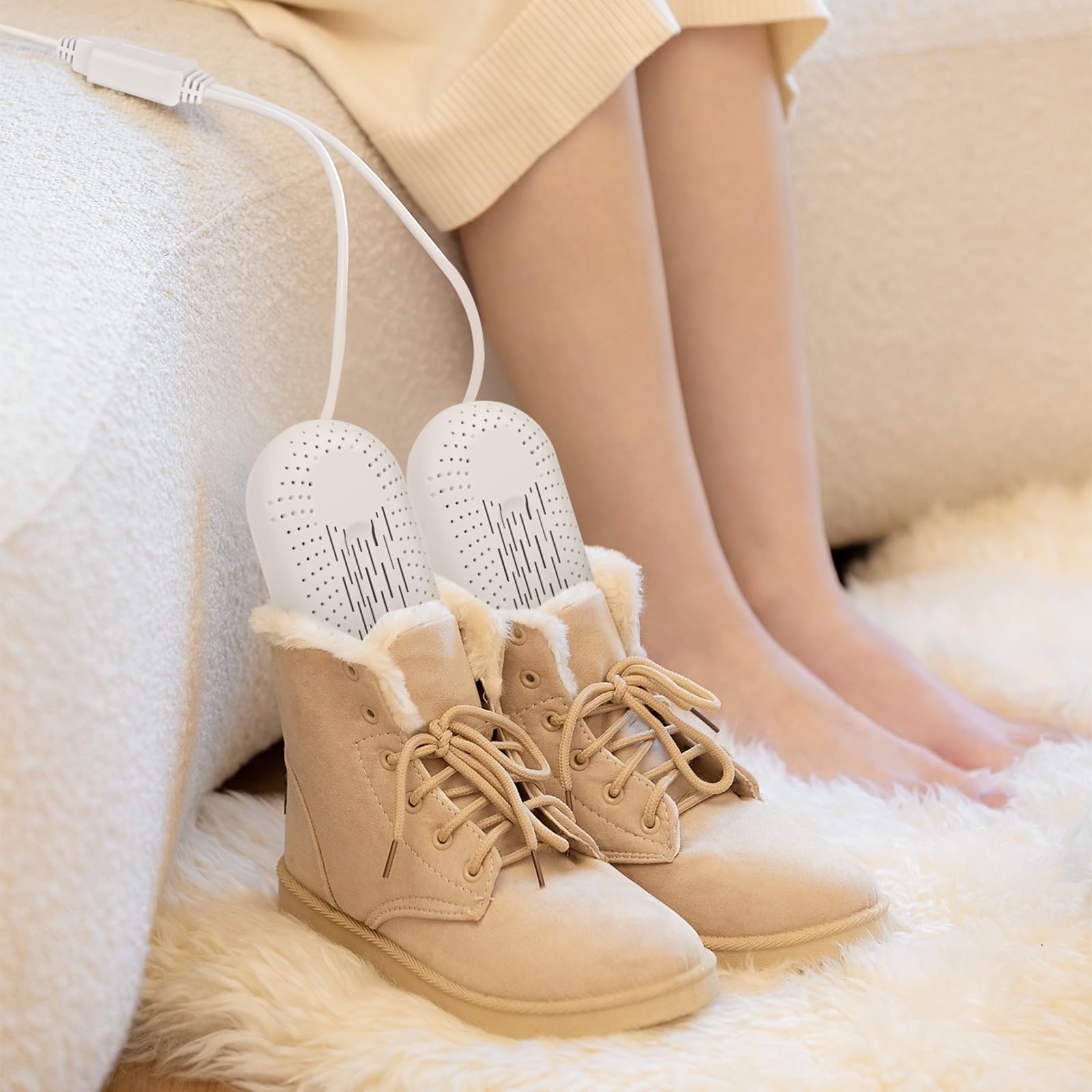 Secador de Zapatos Eléctrico - Secador de Zapatos Eléctrico Portátil 360ª Secado con enchufe europeo, secador de zapatos botas de fútbol para zapatos, guantes, calcetines, botas de esquí