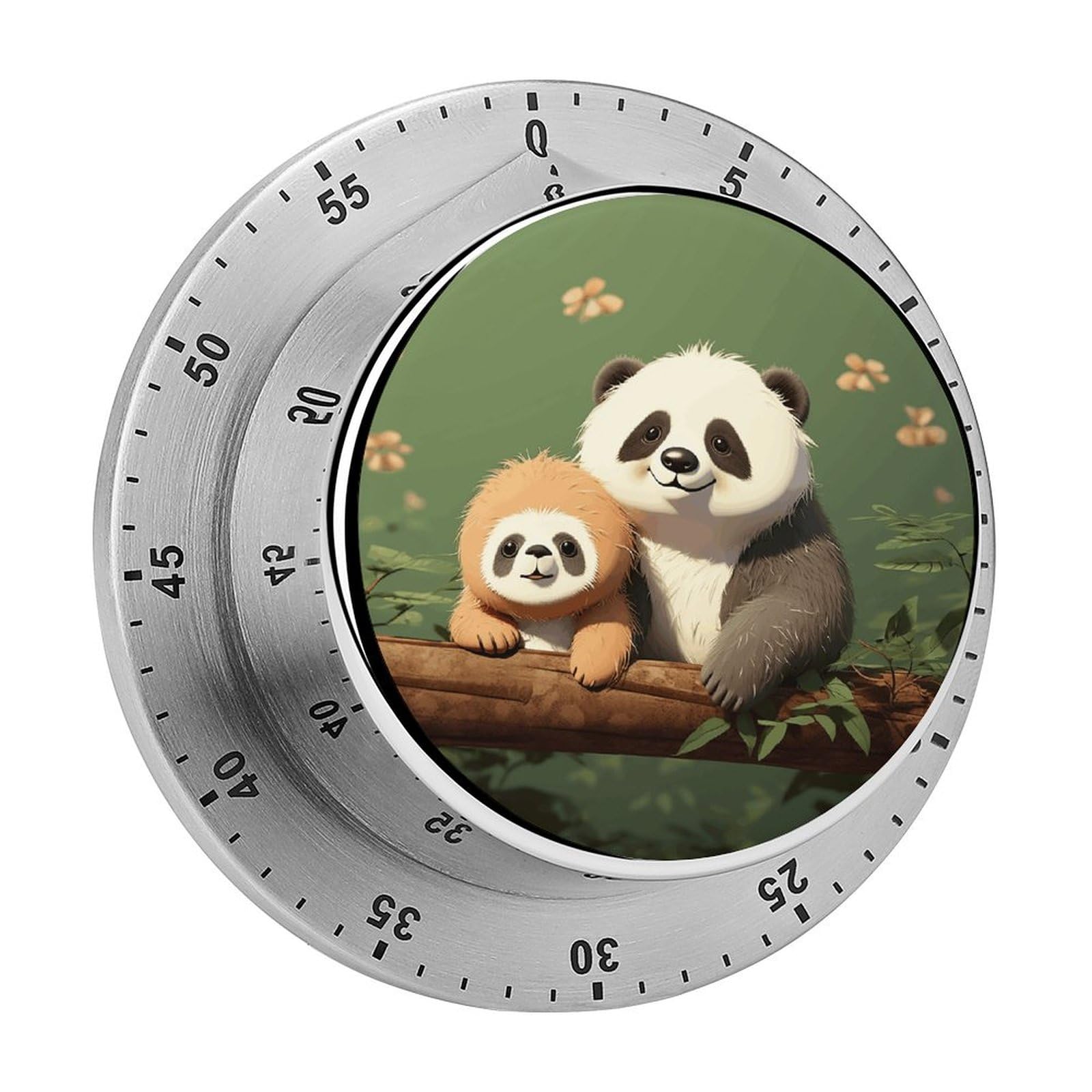Cute Panda and Sloth Printed Waterproof Christmas Timer with Loud Alarm Outdoor Timer for Cooking Exercise Baking