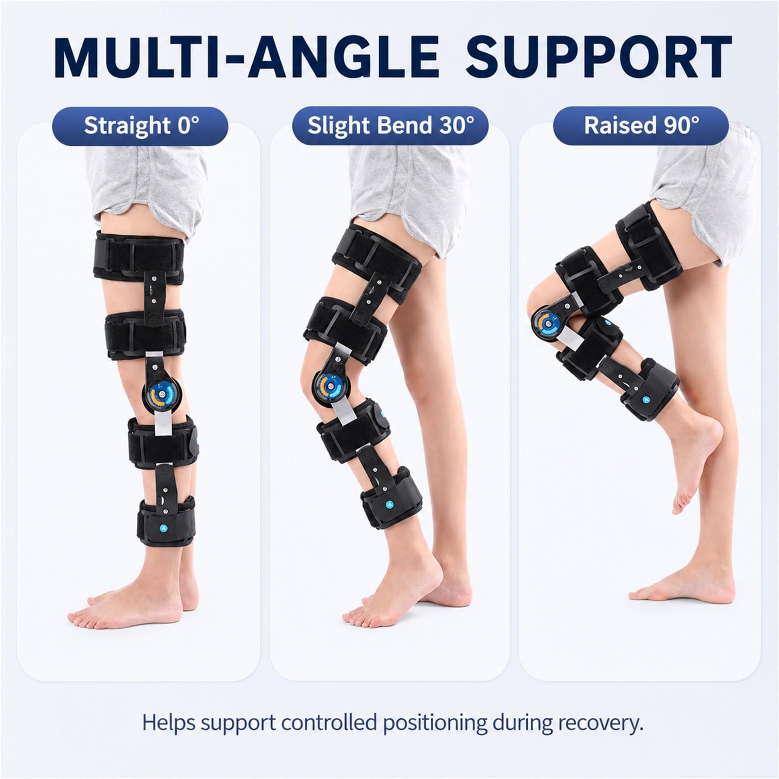 Ginocchiera Articolata ROM Regolabile Tutore Ginocchio Post Operatorio Ortopedico per Riabilitazione Legamenti ACL MCL PCL Immobilizzatore Gamba Destra e Sinistra