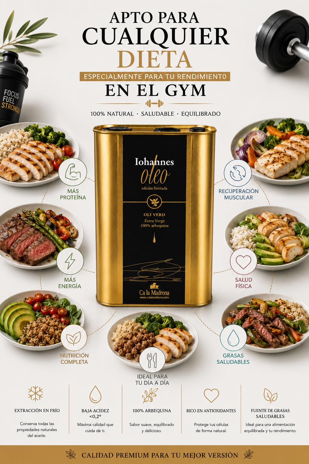iohannes oleo, aceite de oliva virgen extra premium, aceite para ensaladas, verduras, aceite para el cuidado de la piel (3 litros)