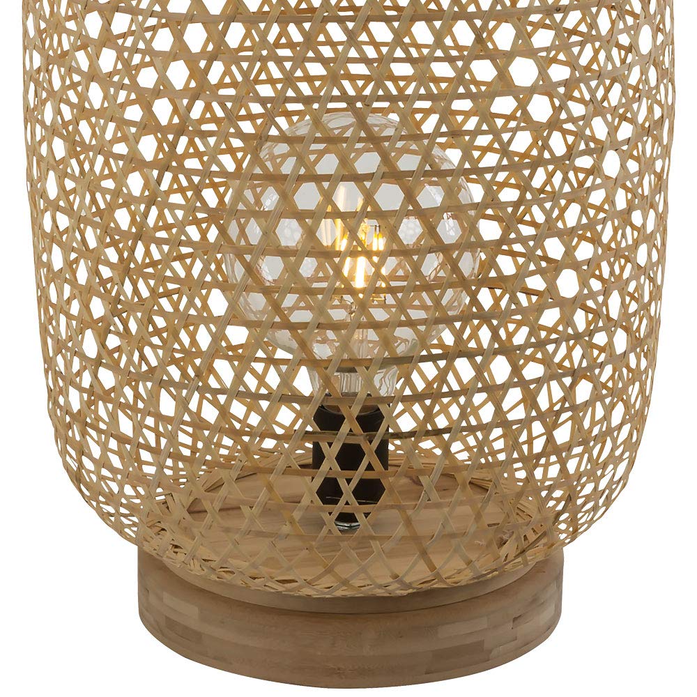 Stehleuchte Bambus Rattan Stehlampe Bambus Lampe natur, Gitter Stylisch, 1x  6 Watt 1x 810 Lumen warmwei, DxH 31x55 cm, Wohnzimmer, Flur : Amazon.de:  Beleuchtung