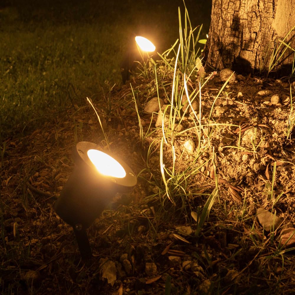 Spots extérieurs avec piquet X6 - Pour Ampoule LED GU10 - Câble 1m50 - Éclairage de Jardin à piquer - Orientable - Étanche IP65