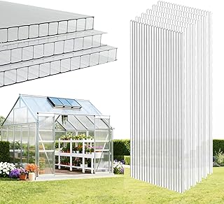 6 Pcs Polycarbonate Greenhouse Panels, 6'FT x 2'FT x 0.24
