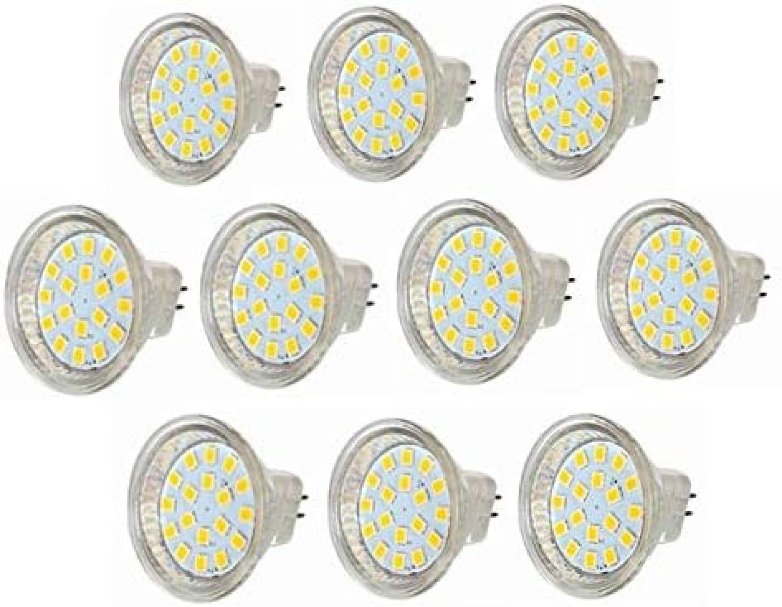 Lámparas De Bombillas LED, Foco De Bombilla LED, GU4 CA/CC 12 V 3 W MR11-40 W Equivalente A Base GU4 - Para El Hogar, Empotrable, Acento, Iluminación De Riel, Paquete De 10,Blanco Frío,YUYANAIAI