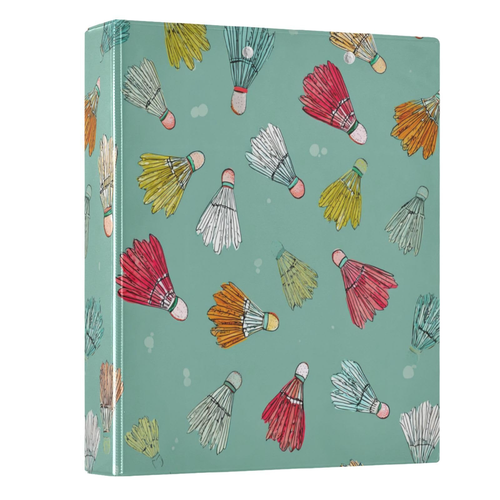 Kcldeci Raccoglitore a 3 anelli con copertina rigida per carta formato lettera, volano colorato da 3,8 cm, anelli rotondi, organizer per scuola/ufficio, confezione da 2