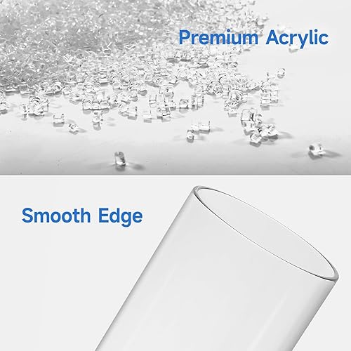 Miniatura 6 de DreamShore Paquete de 2 soportes acrílicos para lápices, organizador de escritorio transparente para accesorios de escritorio de oficina, cepillo de