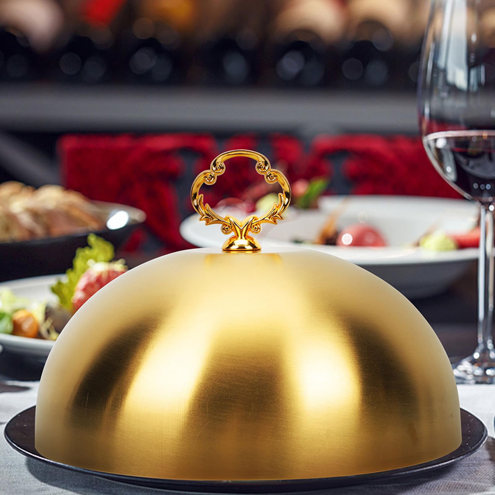 Gold Lebensmittel Schutzkuppel Edelstahl, 20cm, für Steak