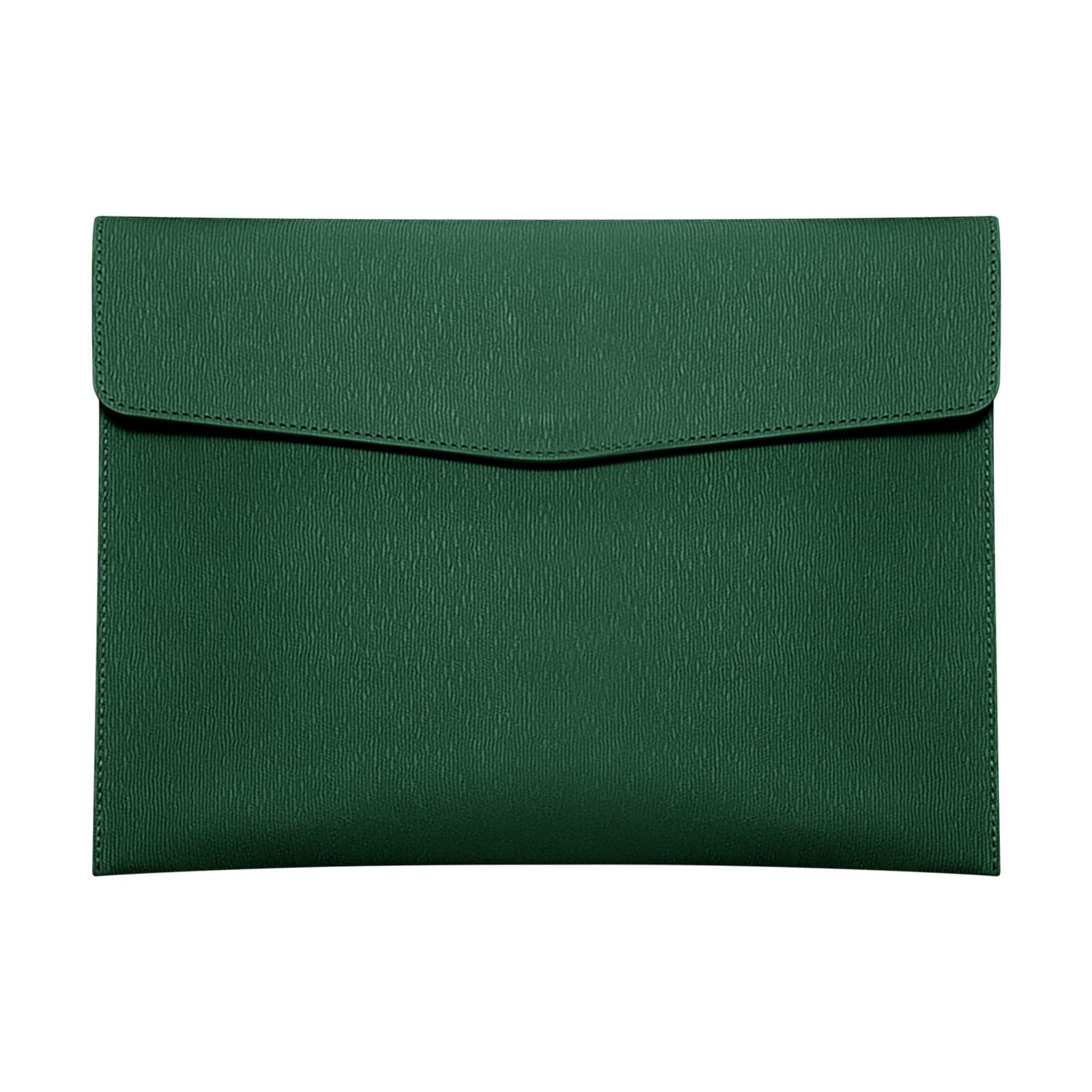 Skyzone A4 Document Folder Wallet, PU Leather Travel Document Holder Organizer, Waterproof File Folder with Snap Closure