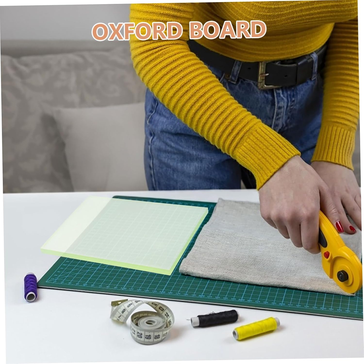 SEWACC Rubber Cutting Mat for Crafting Silent Smooth Shock Absorbing Portable Quilt Cutting Mat for Leather Sewing Stamping and Punching