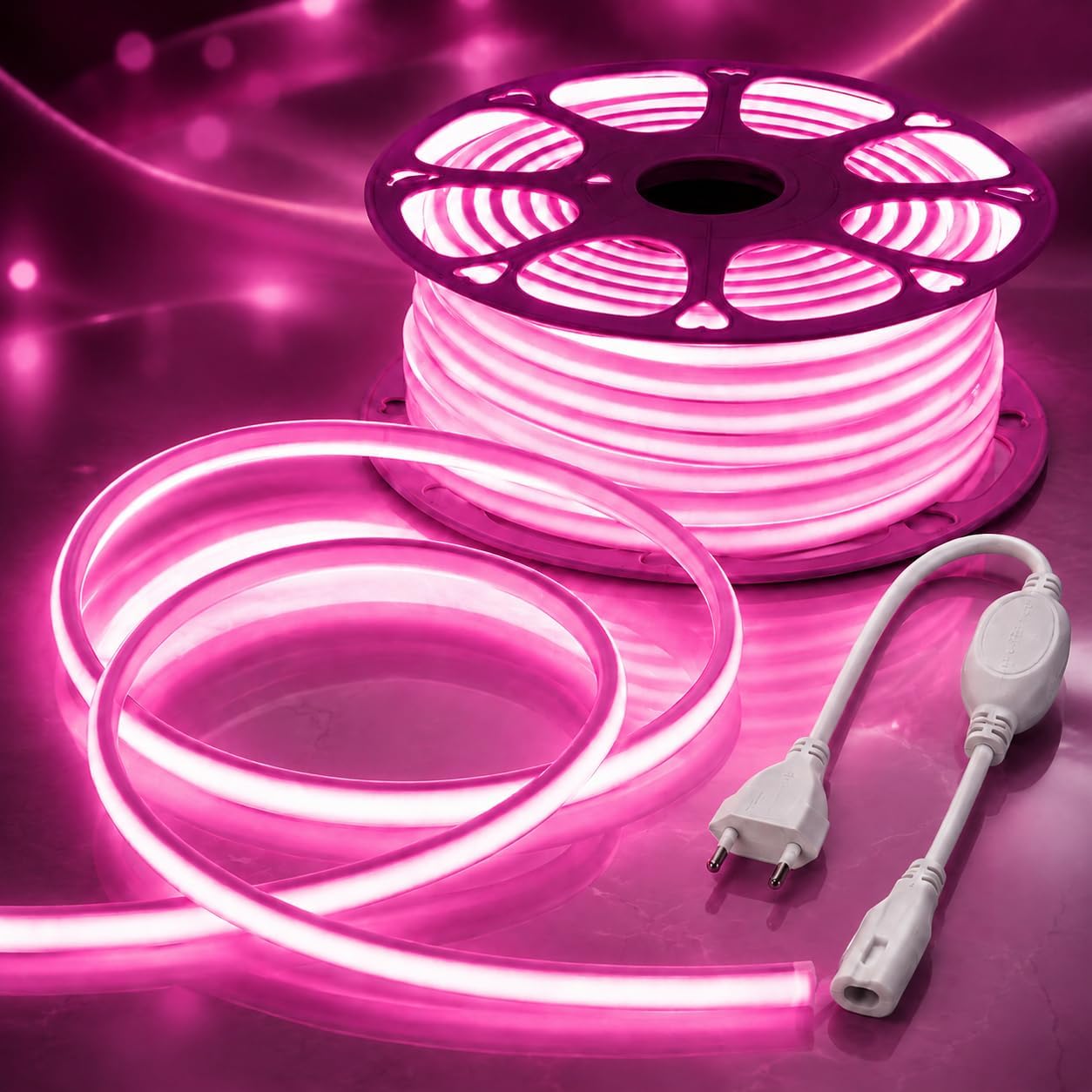30M Warm White LED Neon Strip Light - Waterproof & Cuttable -11