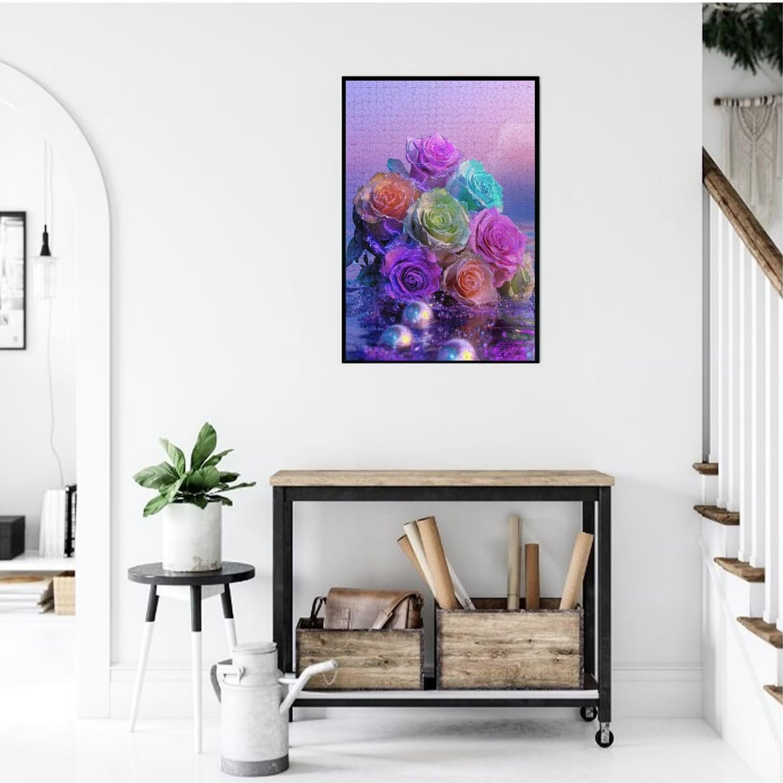 Fleur Puzzle Perle 3000 Pièces Adultes, DIY Puzzles Classiques Art avec Boîte d'emballage et Photos de Référence, Relaxation/Soulagement du Stress/Jeux Amusants, Creatif Cadeau pour Femme M-1970