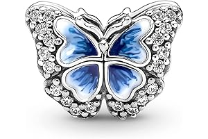 Pandora Timeless Sterling Silver Blue Butterfly Dangle Charm