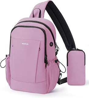 ECOHUB Anti-Theft Crossbody Bag Men Women RFID Blocking Lightweight Sling Backpack Water Resistant for Travel Hiking Outdoor