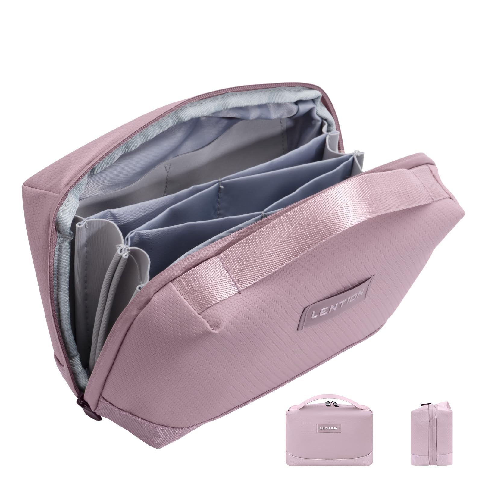 LENTION Electronics Organizer Bag Cable Tech Pouch for Electronic Accessories, Cable Organizer, Scratch-Resistant, Shock Proof, Padded Bag for AirPods