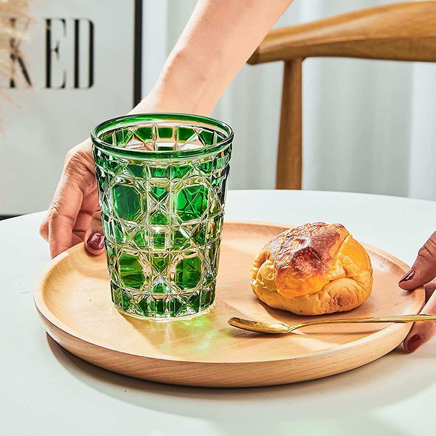 Bicchiere in vetro colorato per uso in bagno per collutorio tazza tazza tazza porta spazzolino da denti