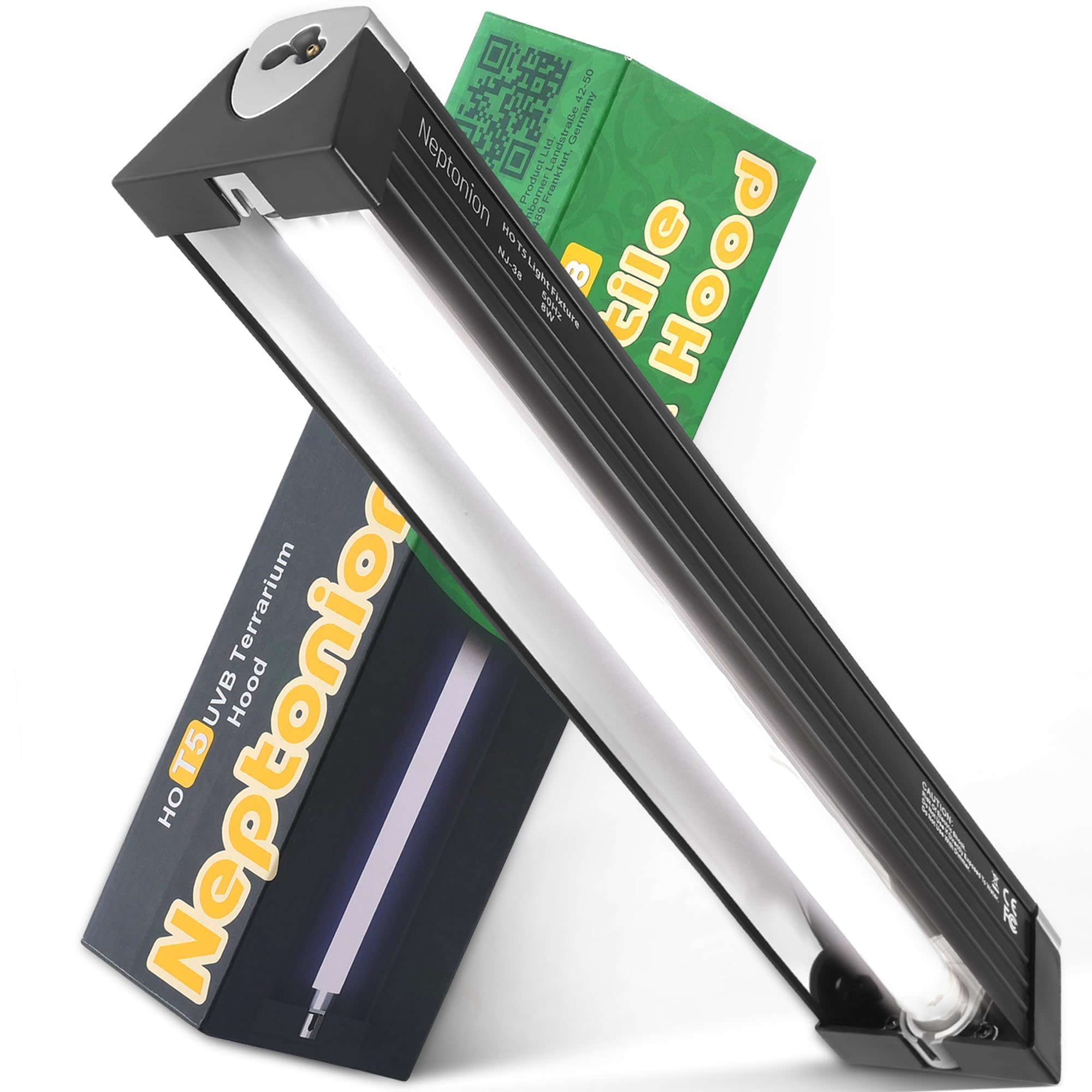 NEPTONION 21W Reptile T5 HO UVB 34.5" 10.0 Light Fixture with Tube, Full-Length UVB Hood for Terrariums, Suitable for Desert Reptiles Like Adult Bearded Dragon — view 11