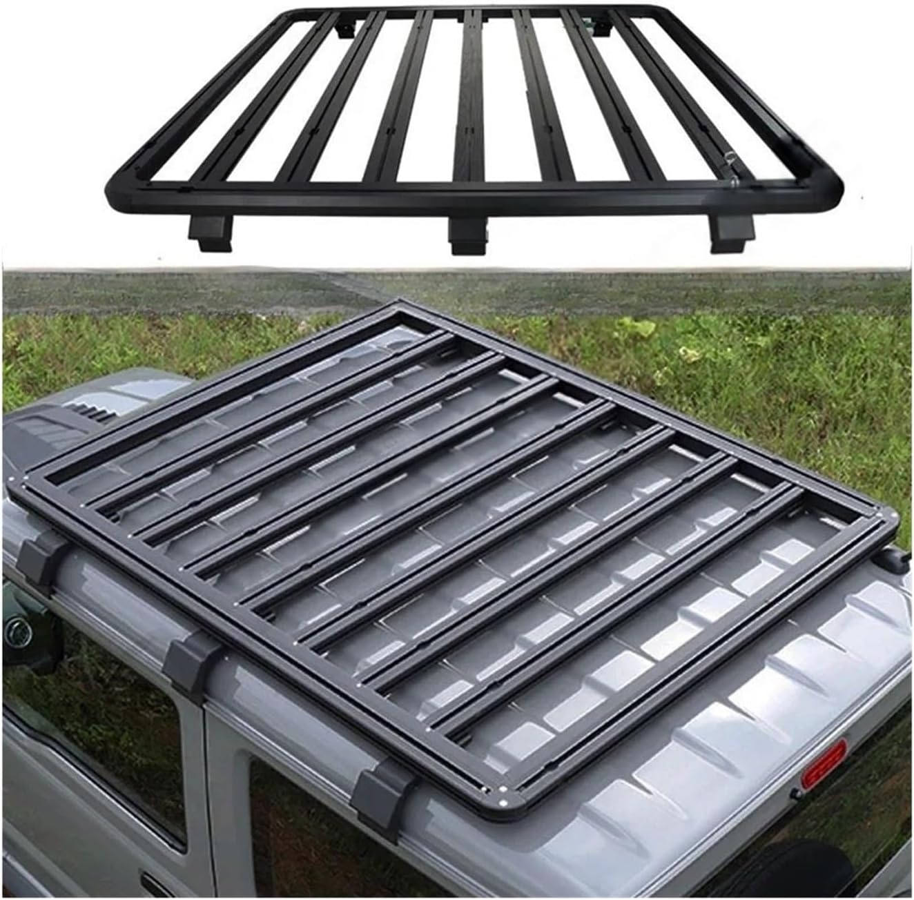 Car Roof Rack Luggage Aluminium Cargo Carrier Bracket Compatible for Suzuki Jimny JB64 JB74 Gen 4 Accessories 2019 2020 2021 2022 2023