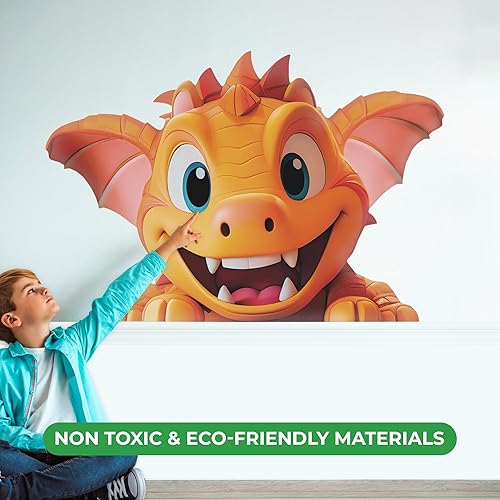 Miniatura 5 de Calcomanía de pared de dragón bebé, calcomanías de dragón I Peel and Stick I Dragon para niños I Dragon Decor I, mural de pared I Baby Girl & Boy I