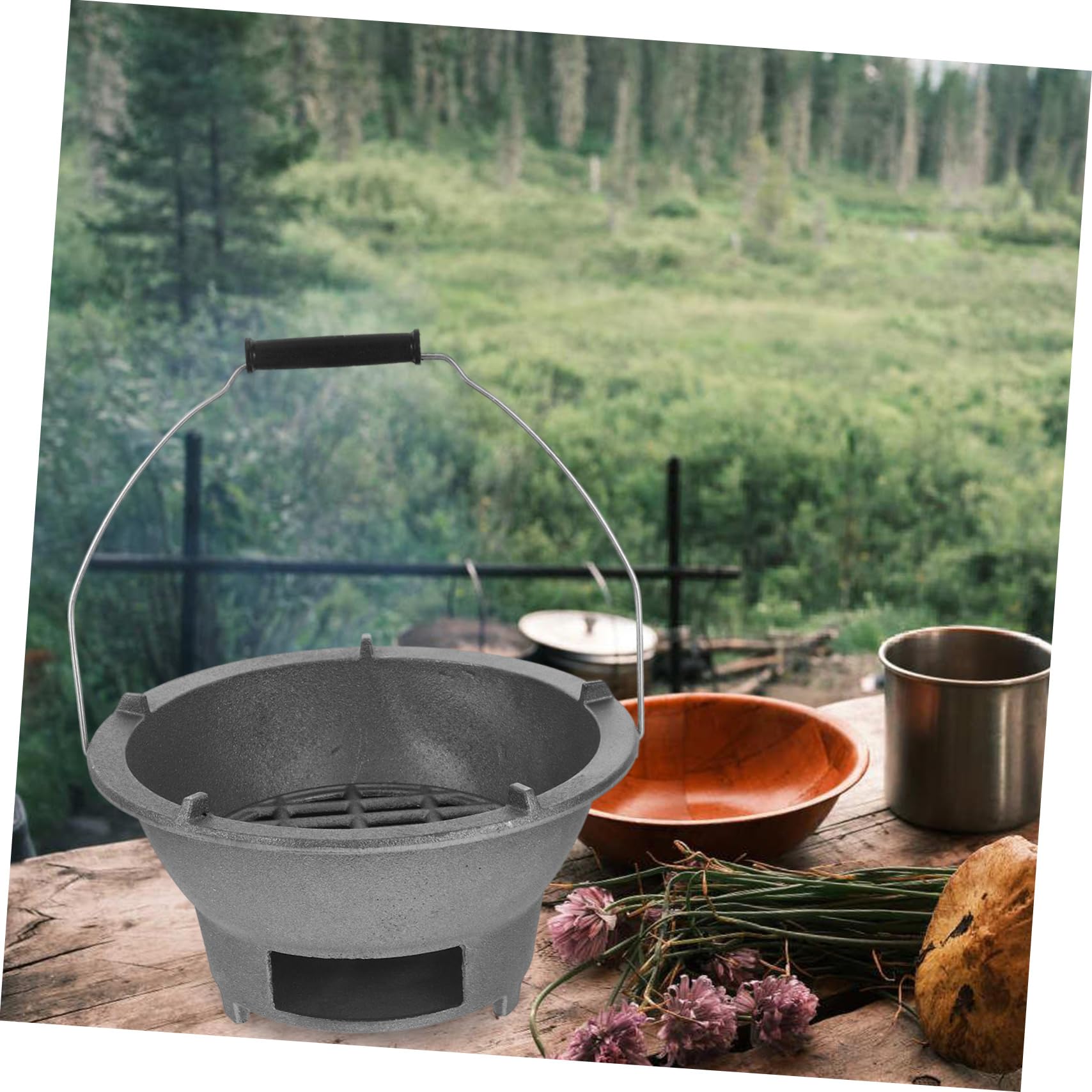 BESPORTBLE Mini Grill Ghisa Per Bbq Portatile Per Ed Barbecue Kettle Per e Picnic