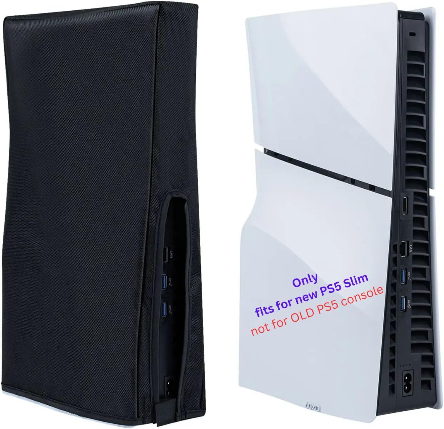 Dorca Dust Cover For PS5 Slim (The New Smaller Design), Precision Cut Anti Scratch1680D Oxford Nylon Dust Proof Protector Waterproof Cover For Playstation 5 Slim Digital And Ultra HD Edition