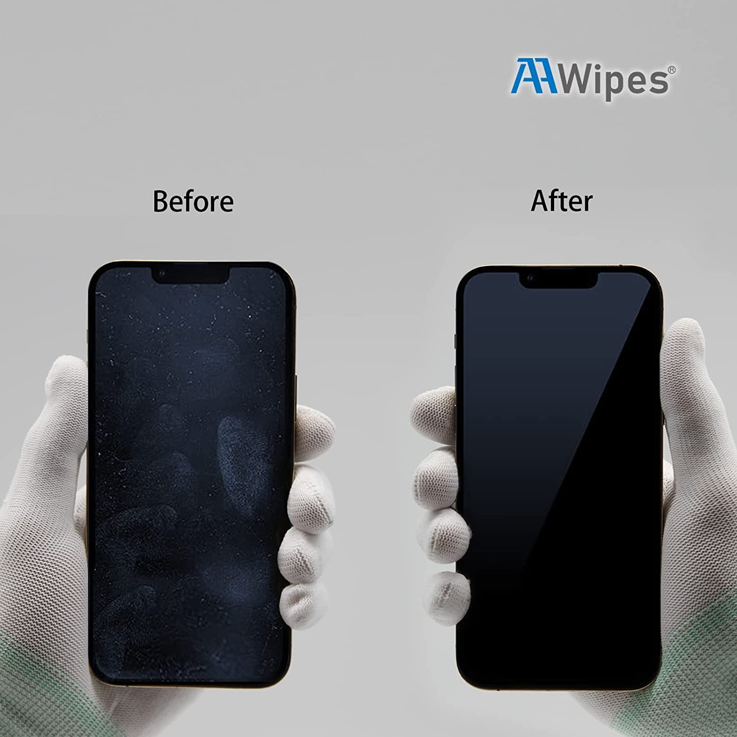AAwipes Paños de pulido (6.3 x 6.3 pulgadas gris superfino) compatibles con Apple iPhone, iPad, MacBook, iWatch, paños de limpieza de microfibra suaves y no abrasivos (10 paquetes gris)